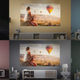Several examples of the Optoma UHD35STx's ability to compensate for painted walls when used without a screen.